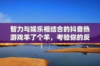 智力与娱乐相结合的抖音热游戏羊了个羊，考验你的反应与思维能力