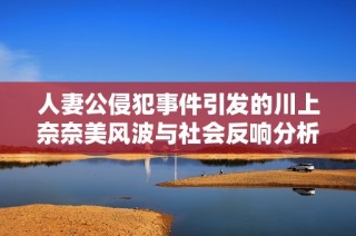 人妻公侵犯事件引发的川上奈奈美风波与社会反响分析