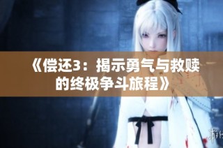 《偿还3：揭示勇气与救赎的终极争斗旅程》
