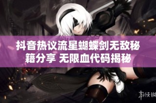 抖音热议流星蝴蝶剑无敌秘籍分享 无限血代码揭秘