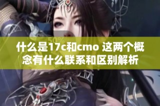 什么是17c和cmo 这两个概念有什么联系和区别解析