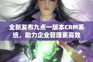 全新发布九点一版本CRM系统，助力企业管理更高效