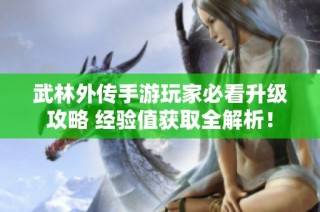 武林外传手游玩家必看升级攻略 经验值获取全解析！
