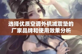 选择优质空调外机减震垫的厂家品牌和使用效果分析