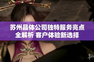 苏州晶体公司独特服务亮点全解析 客户体验新选择