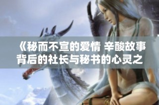 《秘而不宣的爱情 辛酸故事背后的社长与秘书的心灵之旅》
