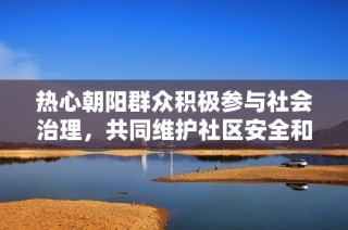 热心朝阳群众积极参与社会治理，共同维护社区安全和谐环境