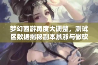 梦幻西游再度大调整，测试区数据揭秘副本暴涨与微砍真相