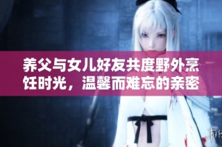 养父与女儿好友共度野外烹饪时光，温馨而难忘的亲密互动