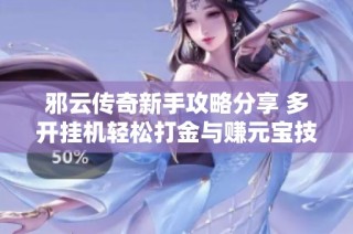邪云传奇新手攻略分享 多开挂机轻松打金与赚元宝技巧揭秘