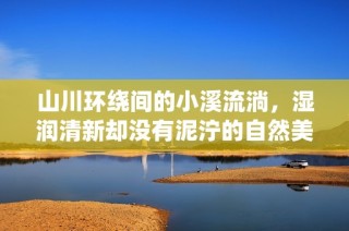 山川环绕间的小溪流淌，湿润清新却没有泥泞的自然美景