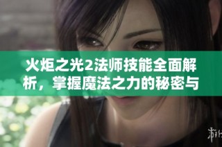 火炬之光2法师技能全面解析，掌握魔法之力的秘密与策略