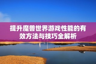 提升魔兽世界游戏性能的有效方法与技巧全解析