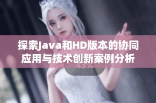探索Java和HD版本的协同应用与技术创新案例分析