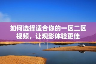 如何选择适合你的一区二区视频，让观影体验更佳