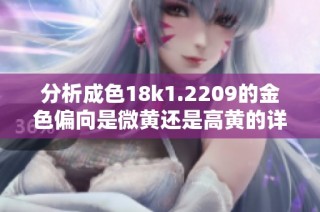 分析成色18k1.2209的金色偏向是微黄还是高黄的详细解读