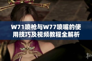 W71喷枪与W77喷嘴的使用技巧及视频教程全解析