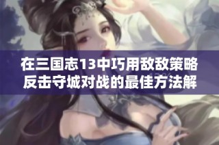在三国志13中巧用敌敌策略反击守城对战的最佳方法解析