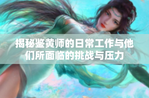揭秘鉴黄师的日常工作与他们所面临的挑战与压力