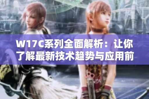 W17C系列全面解析：让你了解最新技术趋势与应用前景