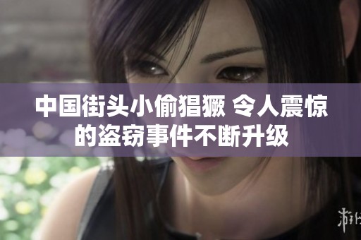 中国街头小偷猖獗 令人震惊的盗窃事件不断升级