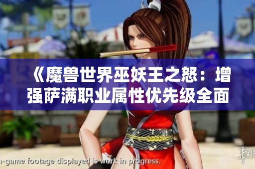 《魔兽世界巫妖王之怒：增强萨满职业属性优先级全面解析》