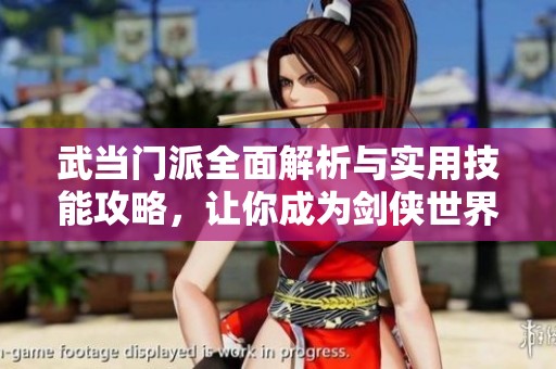武当门派全面解析与实用技能攻略，让你成为剑侠世界高手
