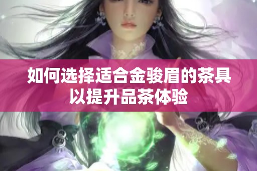 如何选择适合金骏眉的茶具以提升品茶体验