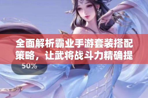全面解析霸业手游套装搭配策略，让武将战斗力精确提升