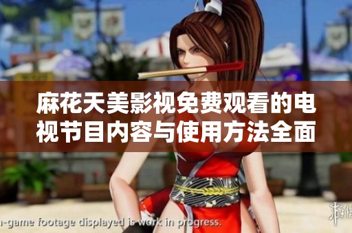麻花天美影视免费观看的电视节目内容与使用方法全面解析