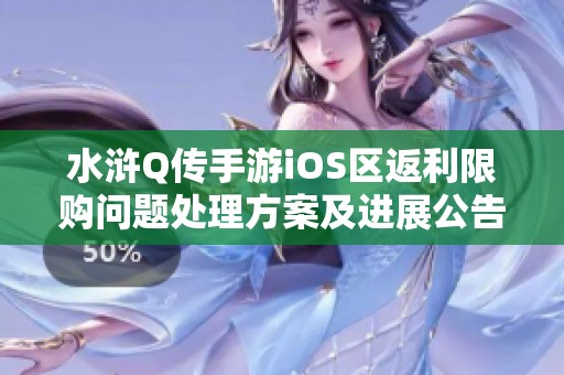 水浒Q传手游iOS区返利限购问题处理方案及进展公告
