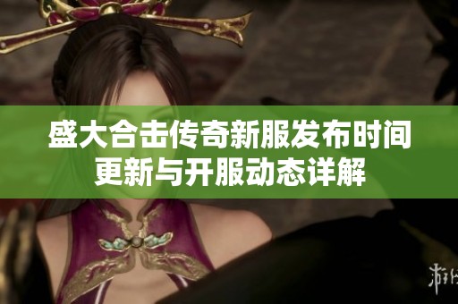 盛大合击传奇新服发布时间更新与开服动态详解