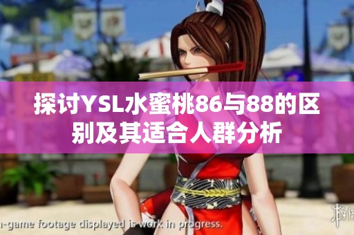 探讨YSL水蜜桃86与88的区别及其适合人群分析