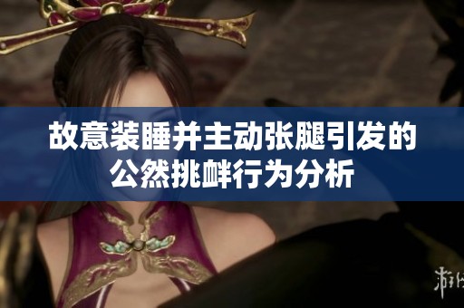 故意装睡并主动张腿引发的公然挑衅行为分析
