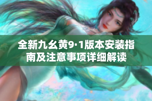 全新九幺黄9·1版本安装指南及注意事项详细解读