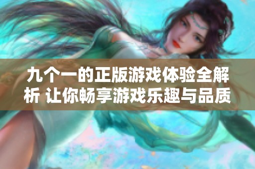 九个一的正版游戏体验全解析 让你畅享游戏乐趣与品质