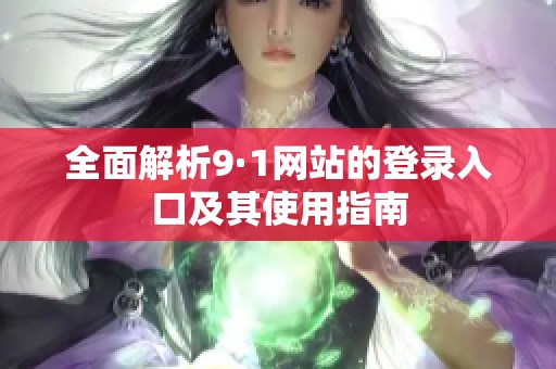 全面解析9·1网站的登录入口及其使用指南