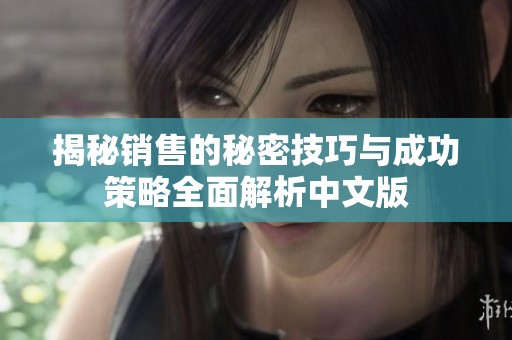 揭秘销售的秘密技巧与成功策略全面解析中文版