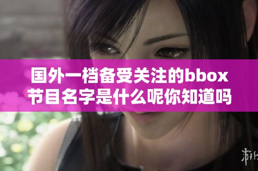 国外一档备受关注的bbox节目名字是什么呢你知道吗
